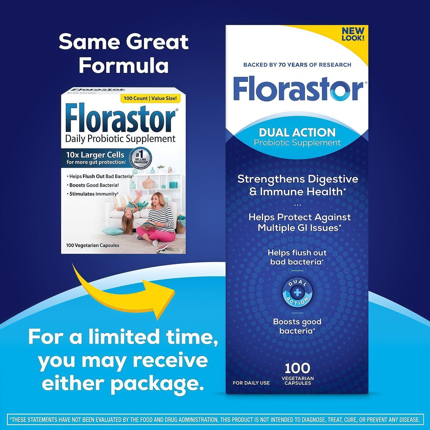 Florastor® Dual Action Probiotic Supplement